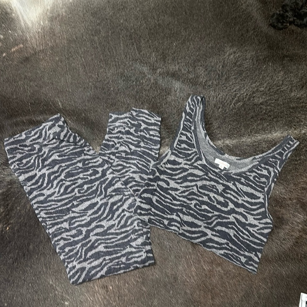 Zebra print pajama set